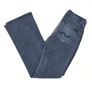 7 For All Mankind Womens 28 (30 x 34) Light Wash Low Rise Bootcut Denim Jeans